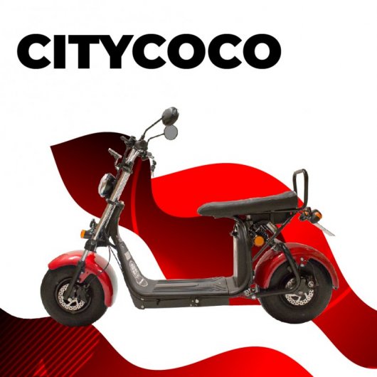 CityCoco Matriculable (II) Scooter Eléctrica Matriculable Rojo/Negro