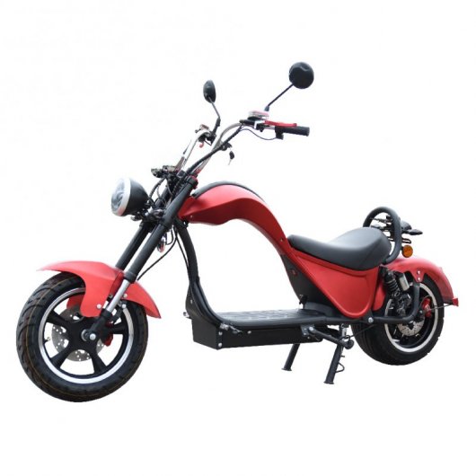 CityCoco Cobra Moto Chopper Eléctrica Matriculable 2000W Roja