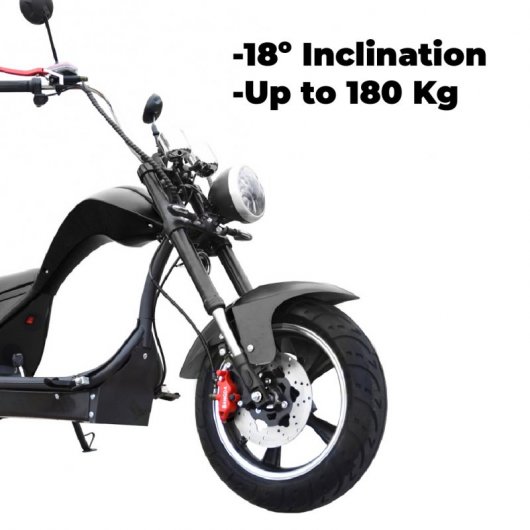 CityCoco Cobra Moto Chopper Eléctrica Matriculable 2000W Negra