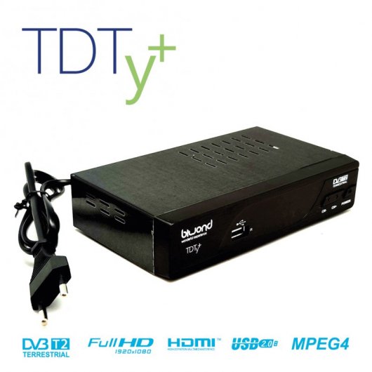 Biwond TDTy+ Receptor DVB-T2 FullHD Reproductor/Grabador USB 2.0