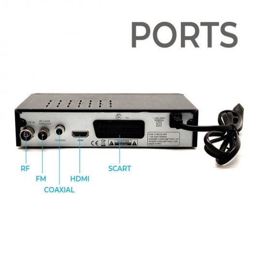 Biwond TDTy+ Receptor DVB-T2 FullHD Reproductor/Grabador USB 2.0