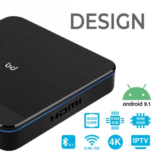Biwond HomeBox Pro Android TV Box 32GB con Teclado Inalámbrico