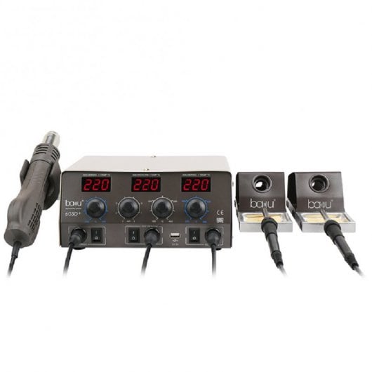 Baku 603D+ Estación de Soldadura + Pistola de Aire Caliente 800W