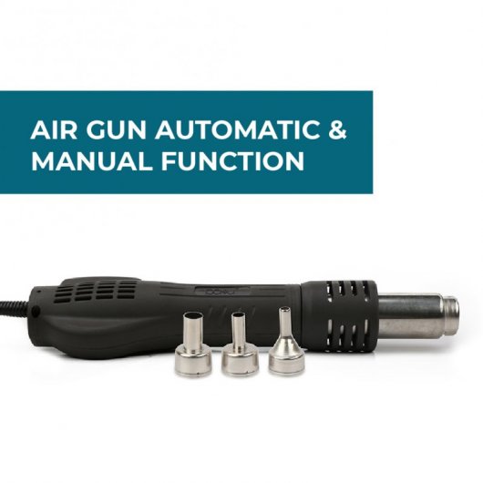 Baku 603D+ Estación de Soldadura + Pistola de Aire Caliente 800W