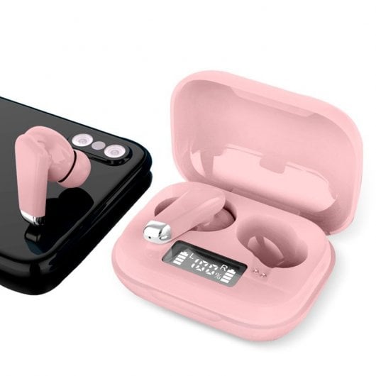 Cool Urban Auriculares Bluetooth LCD Rosa