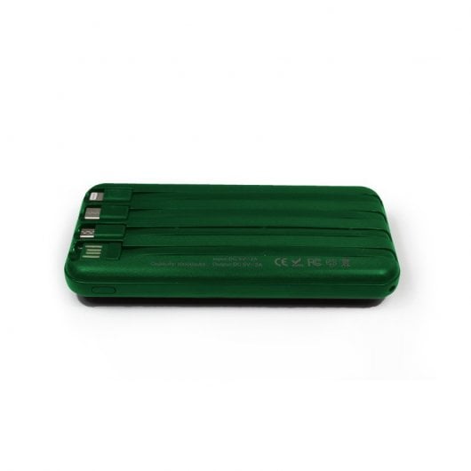 Coole Powerbank 10.000 mAh 4 Anschlüsse + Wireless Charging Grün
