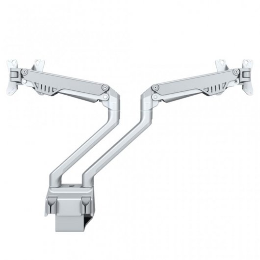 NewStar Soporte Doble Brazo para Monitor 10"/32" VESA 100x100mm Máx 8Kg Plateado
