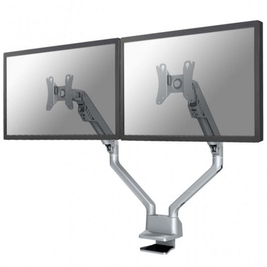 NewStar Soporte Doble Brazo para Monitor 10"/32" VESA 100x100mm Máx 8Kg Plateado