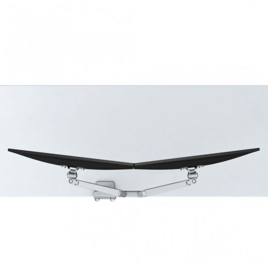 NewStar Soporte Doble Brazo para Monitor 10"/32" VESA 100x100mm Máx 8Kg Plateado