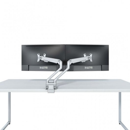 NewStar Soporte Doble Brazo para Monitor 10"/32" VESA 100x100mm Máx 8Kg Plateado