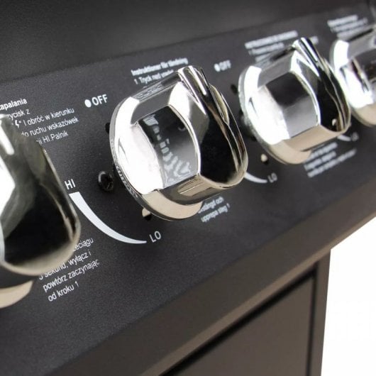 VidaXL Barbacoa Grill de Gas 4+1 Fogones Negro