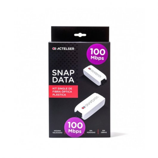 Actelser Kit Single 100 Mbps de Fibra Óptica Plástica Snap Data 30m