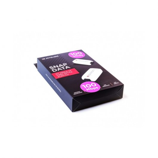 Actelser Kit Single 100 Mbps de Fibra Óptica Plástica Snap Data 30m