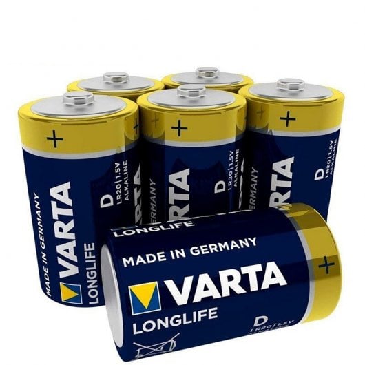 Varta Longlife Pack 6 Piles Alcalines D LR20