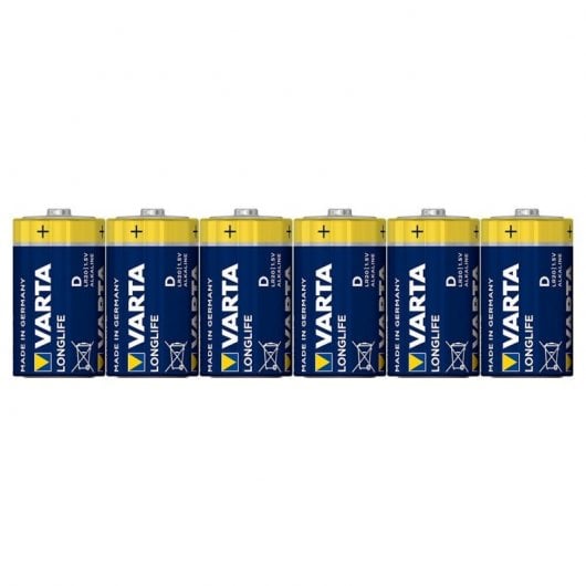 Varta Longlife Pack 6 Piles Alcalines D LR20