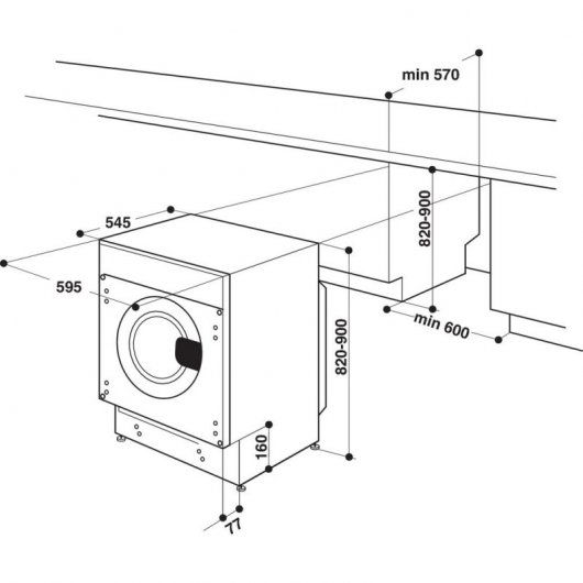 Indesit BI WMIL 71252 EU N Lavadora de Carga Frontal Integrable 7Kg E