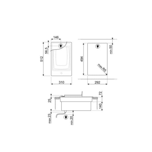Fritadeira Smeg PGF30F 3.6L 2200W em Aço Inoxidável com Termóstato Regulável