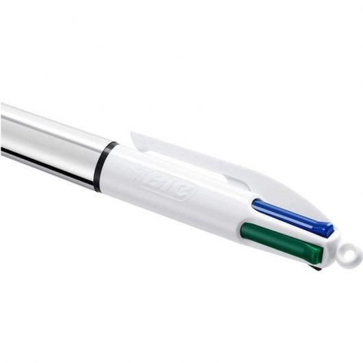Bic Shine 4 Colori Scatola da 12 Penne Retrattili Corpo Argento