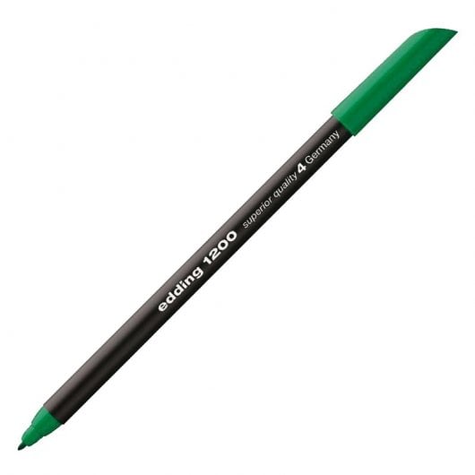 Edding 1200 Caja 10 Rotuladores Punta Fibra Sintética Verde
