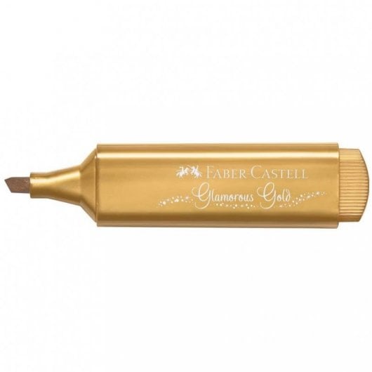 Faber Castell Textliner 46 Caja de 10 Marcadores Fluorescentes Oro Metálico