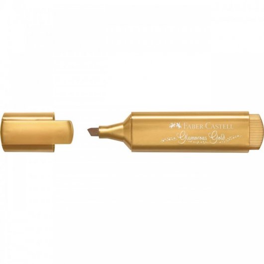 Faber Castell Textliner 46 Caja de 10 Marcadores Fluorescentes Oro Metálico