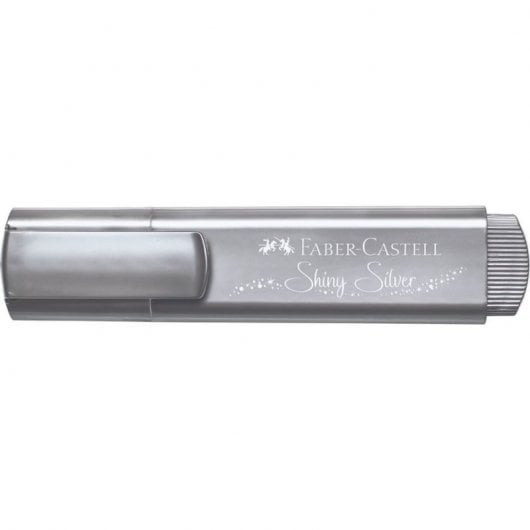 Faber Castell Textliner 46 Caja de 10 Marcadores Fluorescentes Plata Metálico