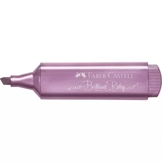 Faber Castell Textliner 46 Caja de 10 Marcadores Fluorescentes Rubí Metálico