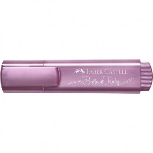 Faber Castell Textliner 46 Caja de 10 Marcadores Fluorescentes Rubí Metálico