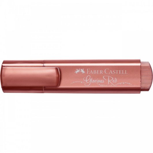 Faber Castell Textliner 46 Scatola da 10 pennarelli fluorescenti rossi metallizzati