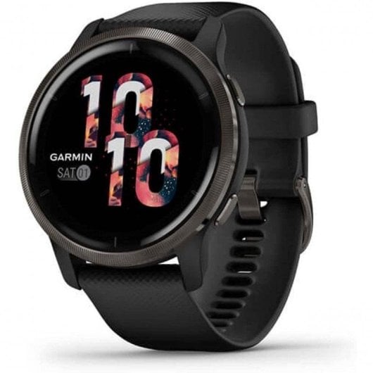 Garmin Venu 2 GPS Bluetooth Wifi 45mm AMOLED Noir Étanche 5ATM Pulsomètre SpO2