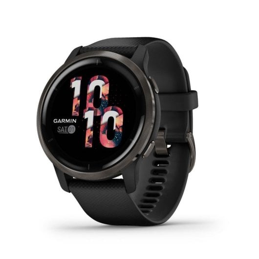 Garmin Venu 2 GPS Bluetooth Wifi 45mm AMOLED Noir Étanche 5ATM Pulsomètre SpO2