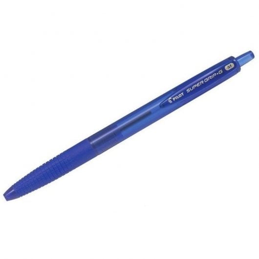 Pilot Super Grip G Caja 12 Bolígrafos Tinta de Aceite Retráctil Azules