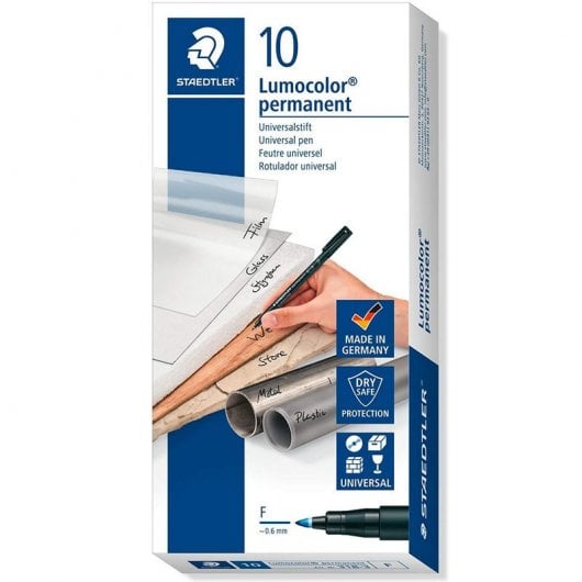Staedtler 318-3 marcatore permanente Tipo di punta Blu 10 pz