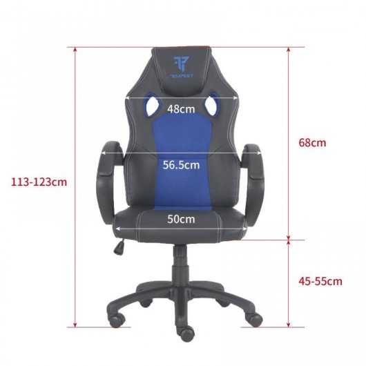 Tempest Pack F12 Silla Gaming Azul + Chroma Set para Streaming