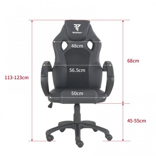 Tempest Pack F12 Silla Gaming Negra + Chroma Set para Streaming