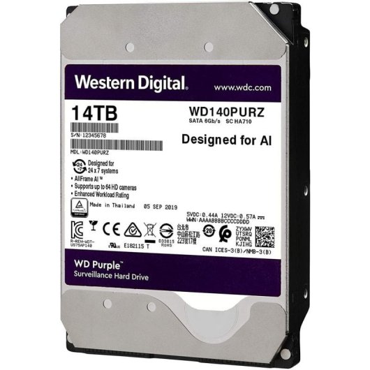 WD Purple 3.5" 14TB SATA 3 Ricondizionato