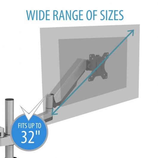 V7 Dual Touch Soporte Doble Brazo para Monitor 17"/32" 100x100 Máx 8Kg