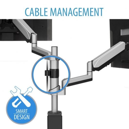 V7 Dual Touch Soporte Doble Brazo para Monitor 17"/32" 100x100 Máx 8Kg