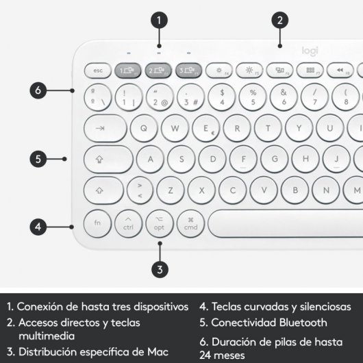 Logitech K380 Teclado Bluetooth para Mac