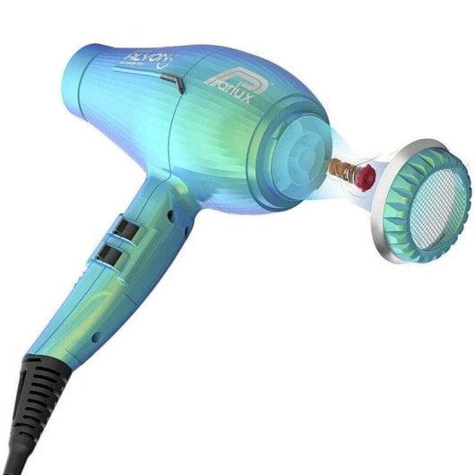 Secador de Cabelo Profissional Parlux Alyon Jade 2250W 4 Temperaturas 2 Velocidades Iónico Turquesa