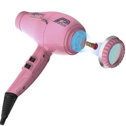 Secador de Cabelo Profissional Parlux Alyon 2250W 4 Temperaturas 2 Velocidades Iónico Rosa