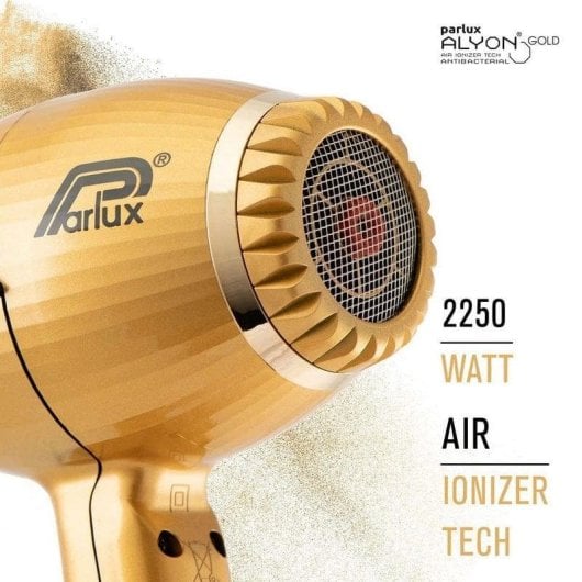 Phon Professionale Ionico Parlux Alyon 2250W 4 Temperature 2 Velocità Oro Accessori
