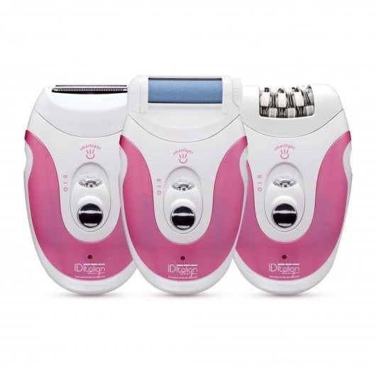 Depiladora Elektrisch Italian Design IDEDEP3IN1 3 Aufsätze Weiß/Rosa