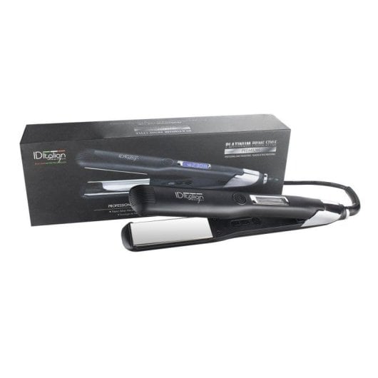 Titan-Glätteisen Italian Design Platinum Premium Styler 230ºC LCD Ionen Abschaltautomatik Silber