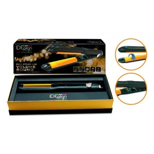 Italian Design Gold Styler Volume Round Plancha de Pelo Profesional Cerámica