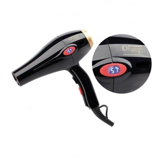 Professioneller Föhn Italian Design GTI 2000W 3 Temperaturstufen 2 Geschwindigkeiten LCD Zubehör