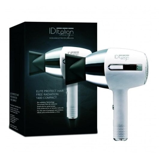 Secador de Cabelo Profissional Italian Design Elite Compact Protec Hair 1400W 2 Temperaturas 2 Velocidades Branco