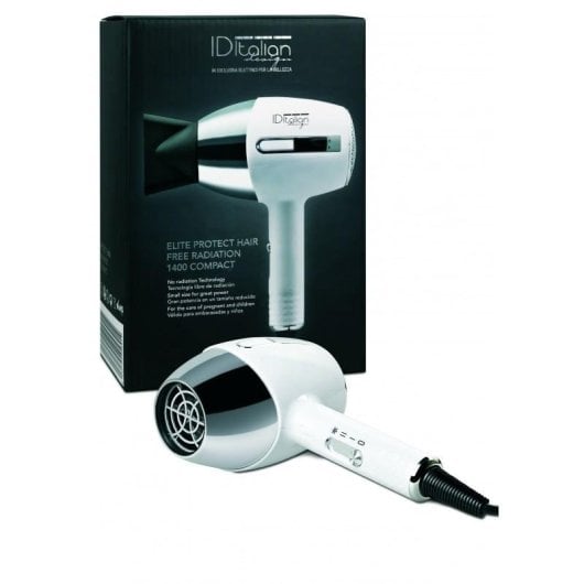 Secador de Cabelo Profissional Italian Design Elite Compact Protec Hair 1400W 2 Temperaturas 2 Velocidades Branco