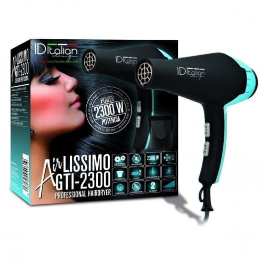 Sèche-cheveux Professionnel Italian Design Airlissimo GTI 2300W 2 Températures 2 Vitesses Silencieux Bleu