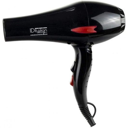 Phon Professionale Italian Design GTI 2200W 3 Temperature 2 Velocità Colpo Aria Fredda Nero Rosso
